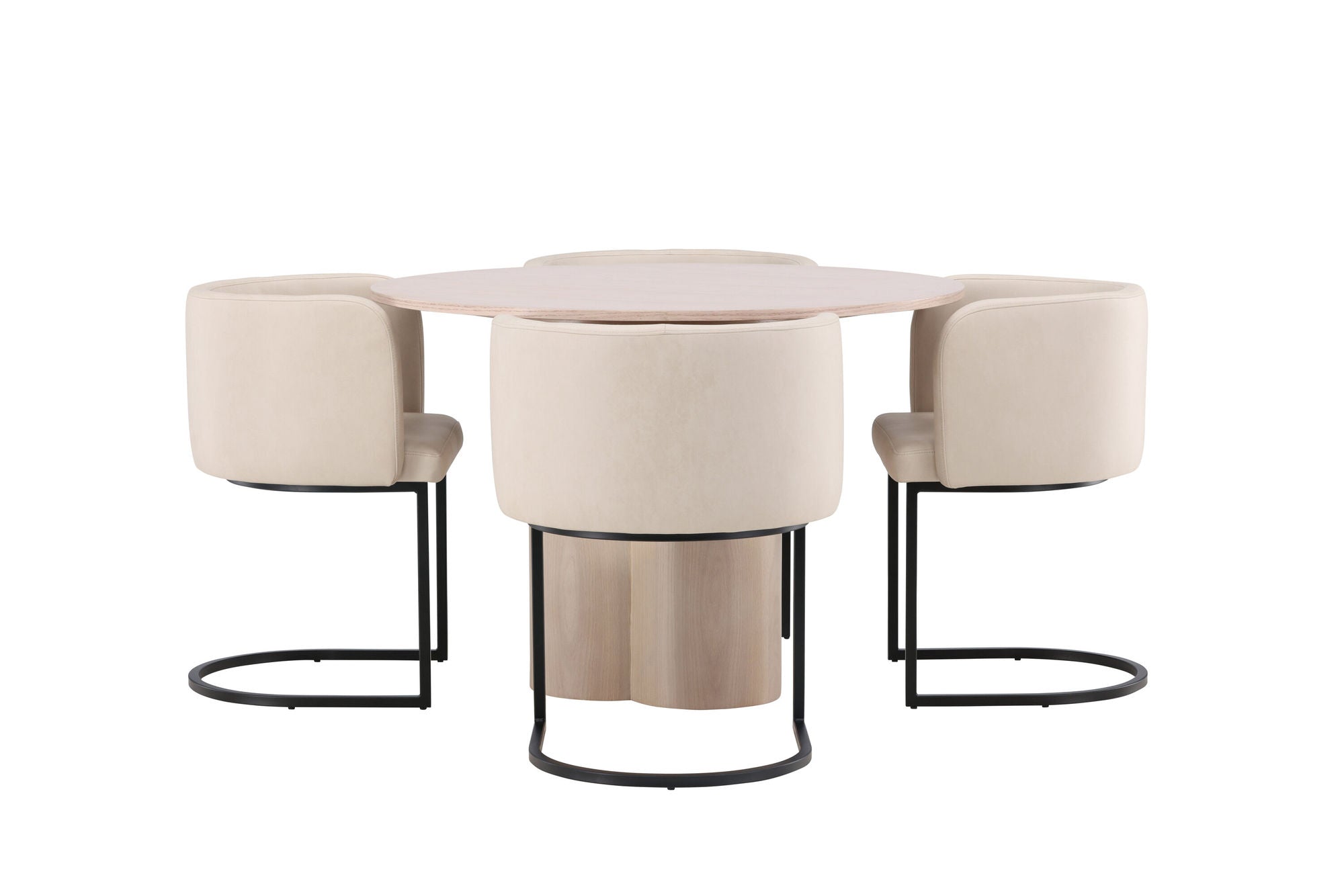 Venture Home OliviaDiningbord-WhiteWashVeneer+SimrishmanDiningstol-Black/BeigeTC-fabric_4