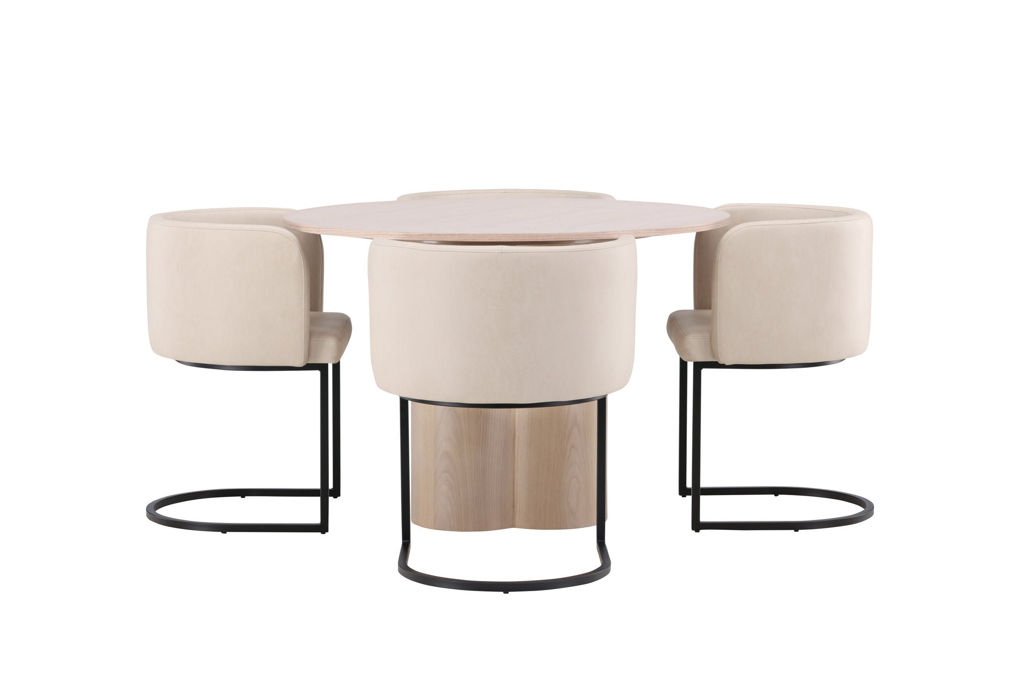 Venture Home OliviaDiningbord-WhiteWashVeneer+SimrishmanDiningstol-Black/BeigeTC-fabric_4