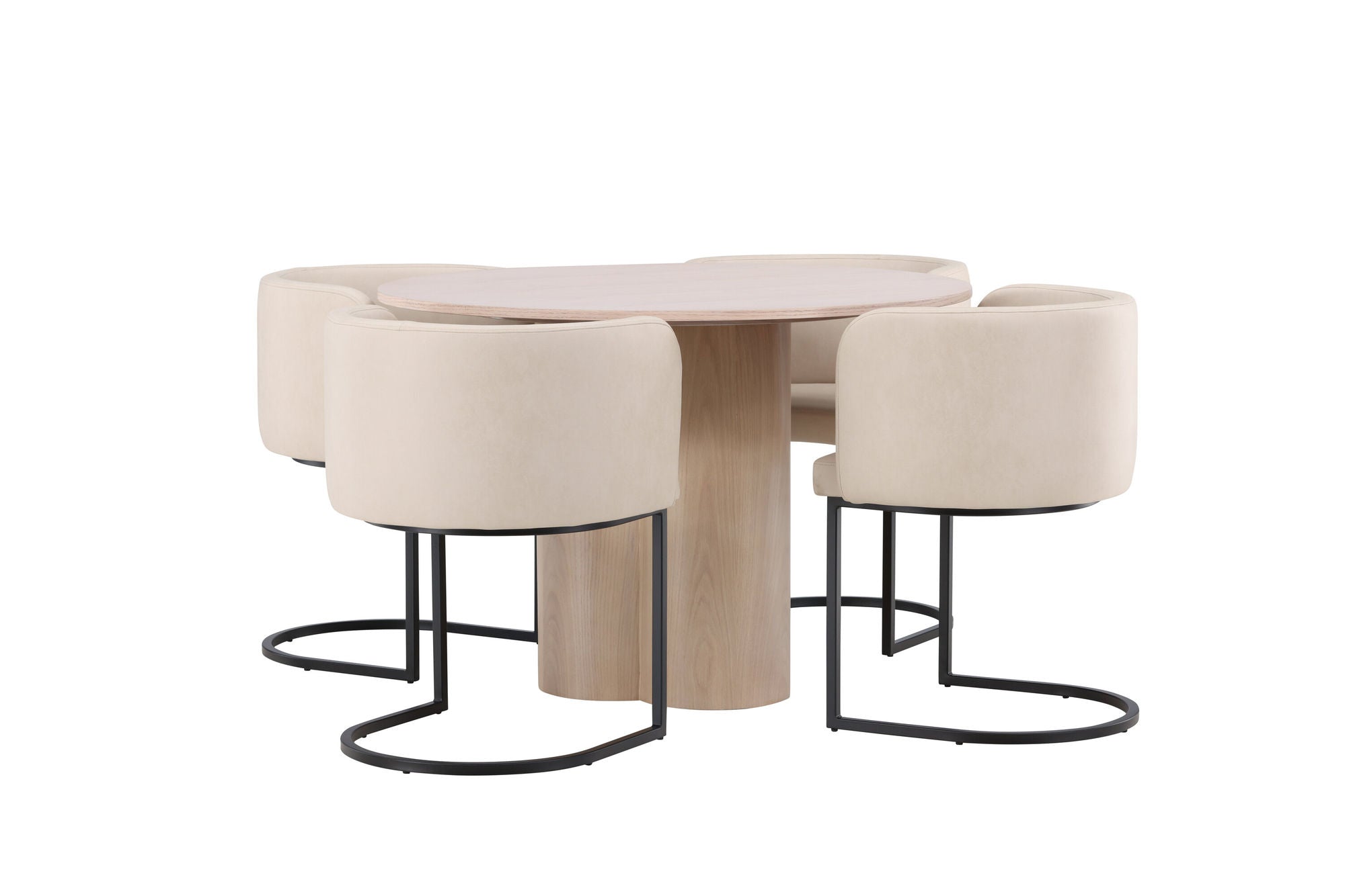 Venture Home OliviaDiningbord-WhiteWashVeneer+SimrishmanDiningstol-Black/BeigeTC-fabric_4