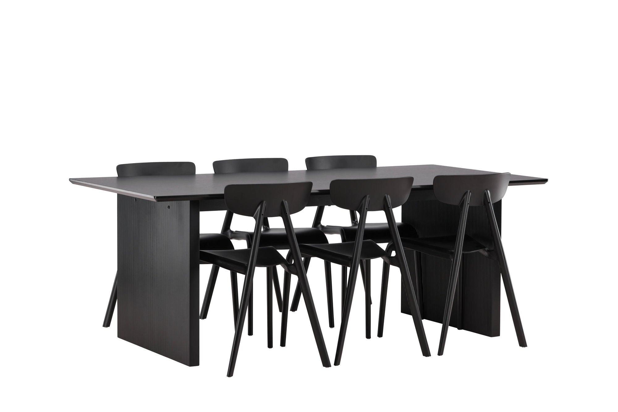 Venture Home Vail spisebord - Black / Smoked Black MDF +Ursholmen Spisebordsstol - Black Polypropylene _6