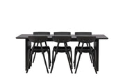 Venture Home Vail spisebord - Black / Smoked Black MDF +Ursholmen Spisebordsstol - Black Polypropylene _6
