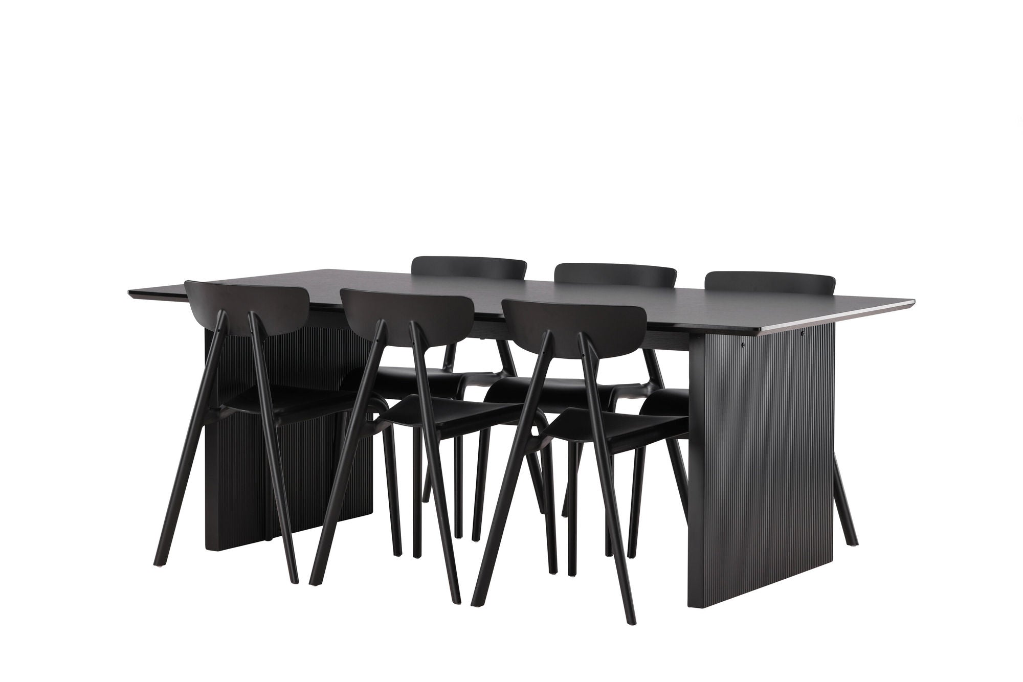 Venture Home Vail spisebord - Black / Smoked Black MDF +Ursholmen Spisebordsstol - Black Polypropylene _6