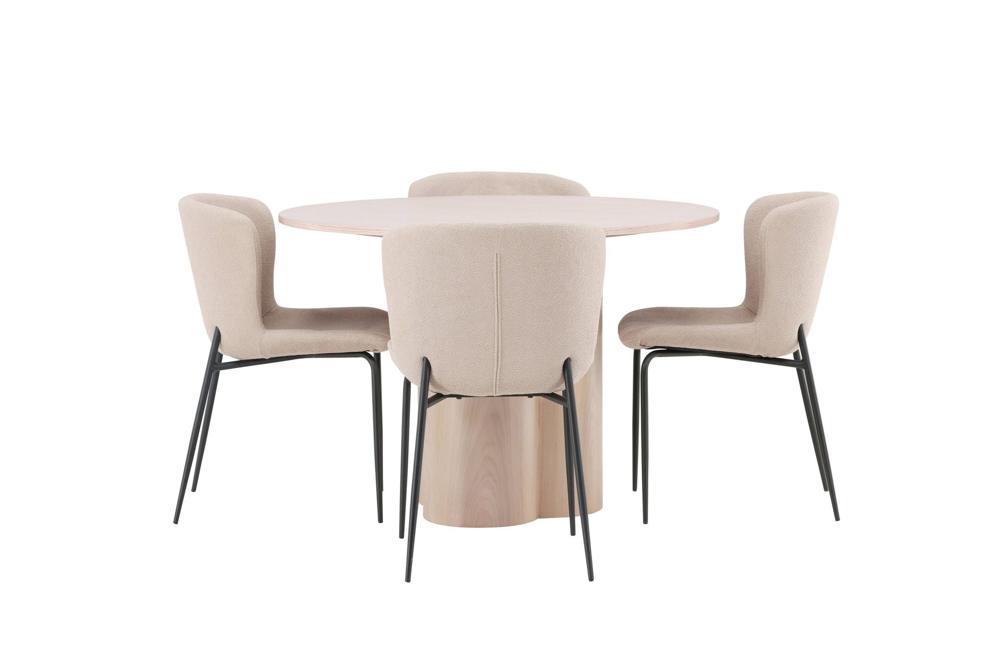 Venture Home OliviaDiningbord-WhiteWashVeneer+ModestoDiningstol-Beige/BeigeBoucle_4
