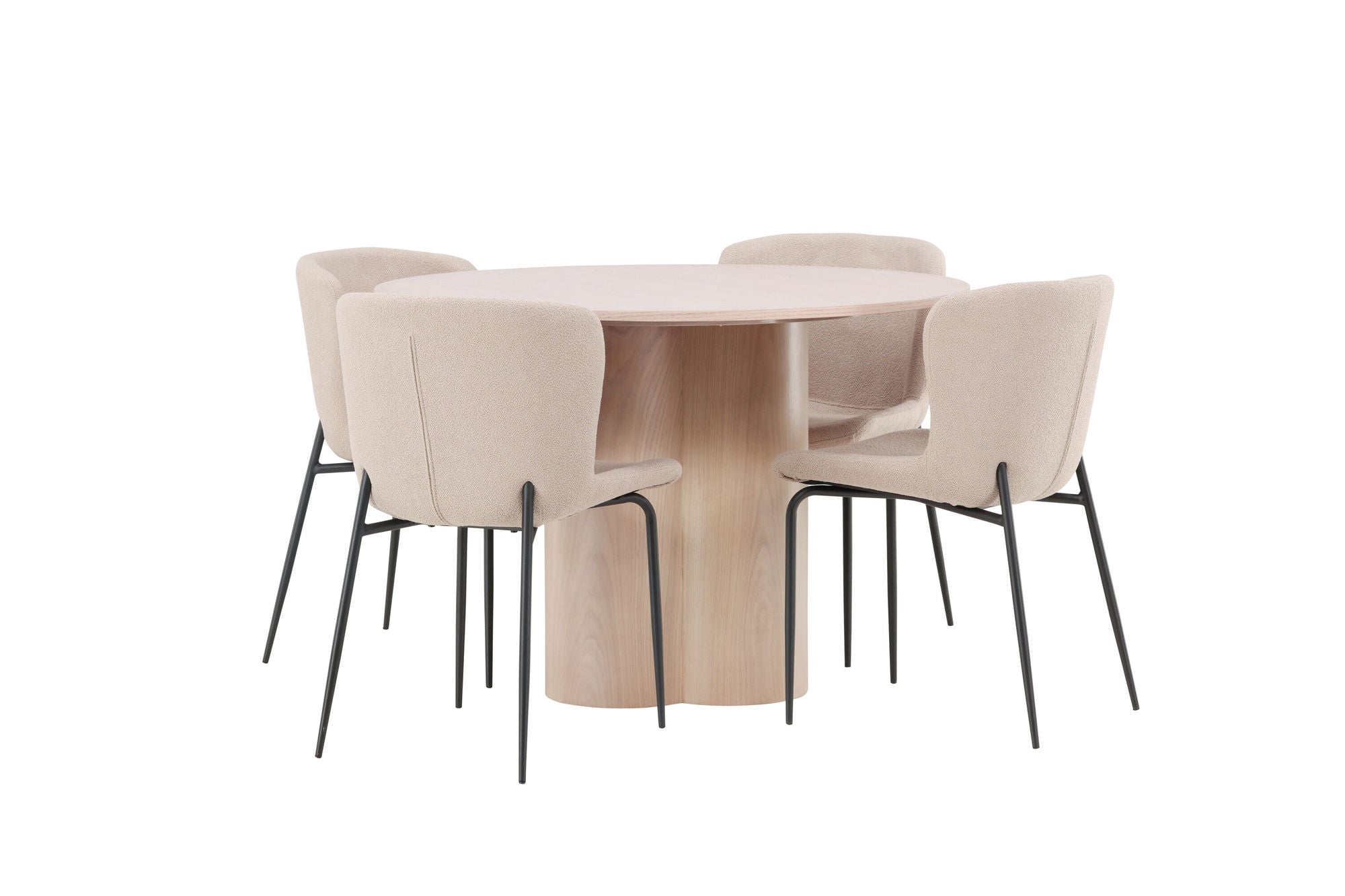 Venture Home OliviaDiningbord-WhiteWashVeneer+ModestoDiningstol-Beige/BeigeBoucle_4