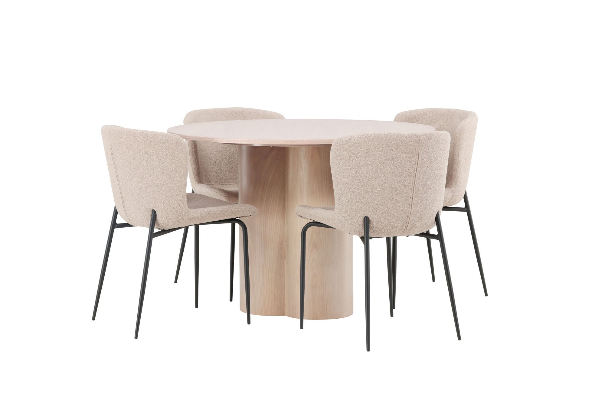 Venture Home OliviaDiningbord-WhiteWashVeneer+ModestoDiningstol-Beige/BeigeBoucle_4