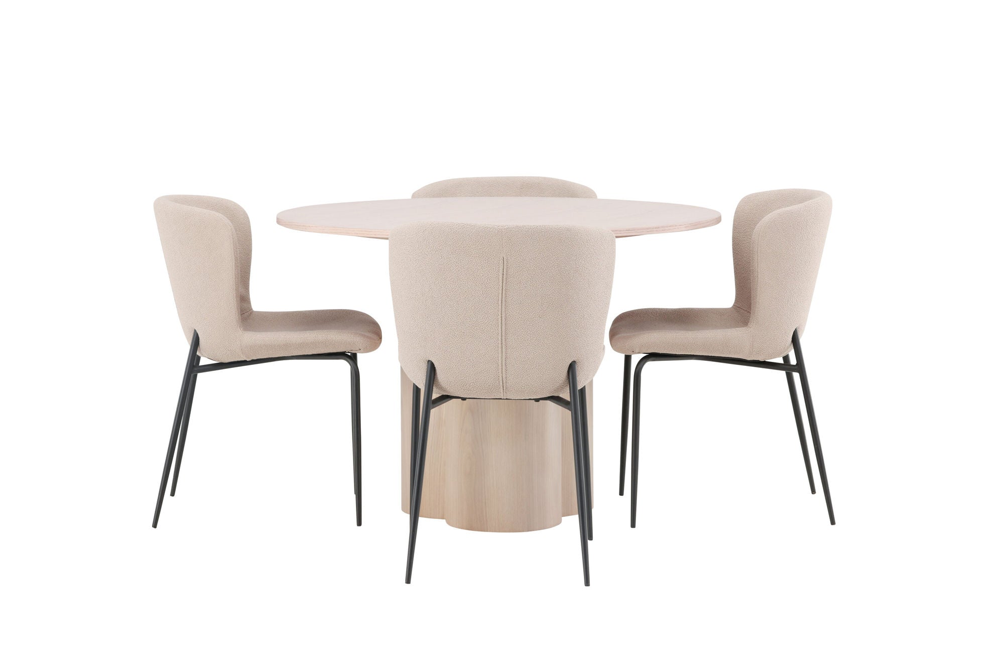 Venture Home OliviaDiningbord-WhiteWashVeneer+ModestoDiningstol-Beige/BeigeBoucle_4