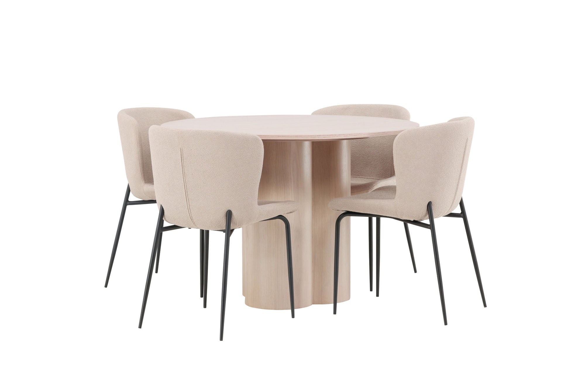 Venture Home OliviaDiningbord-WhiteWashVeneer+ModestoDiningstol-Beige/BeigeBoucle_4