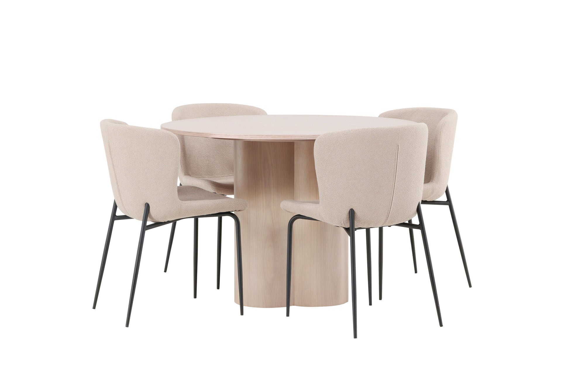 Venture Home OliviaDiningbord-WhiteWashVeneer+ModestoDiningstol-Beige/BeigeBoucle_4