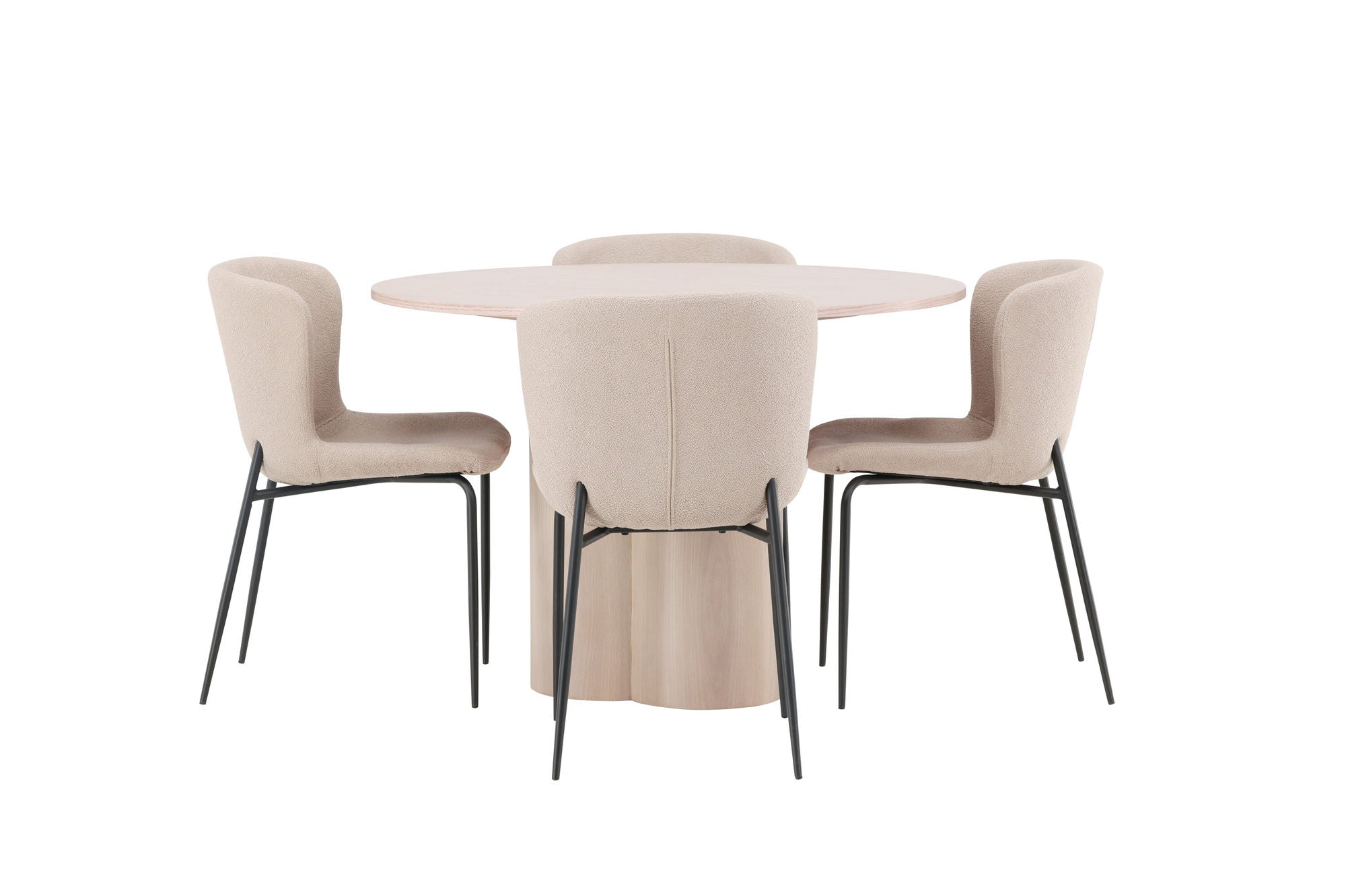 Venture Home OliviaDiningbord-WhiteWashVeneer+ModestoDiningstol-Beige/BeigeBoucle_4
