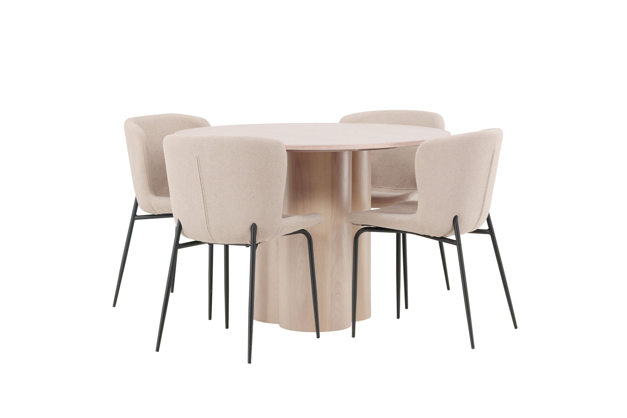 Venture Home OliviaDiningbord-WhiteWashVeneer+ModestoDiningstol-Beige/BeigeBoucle_4