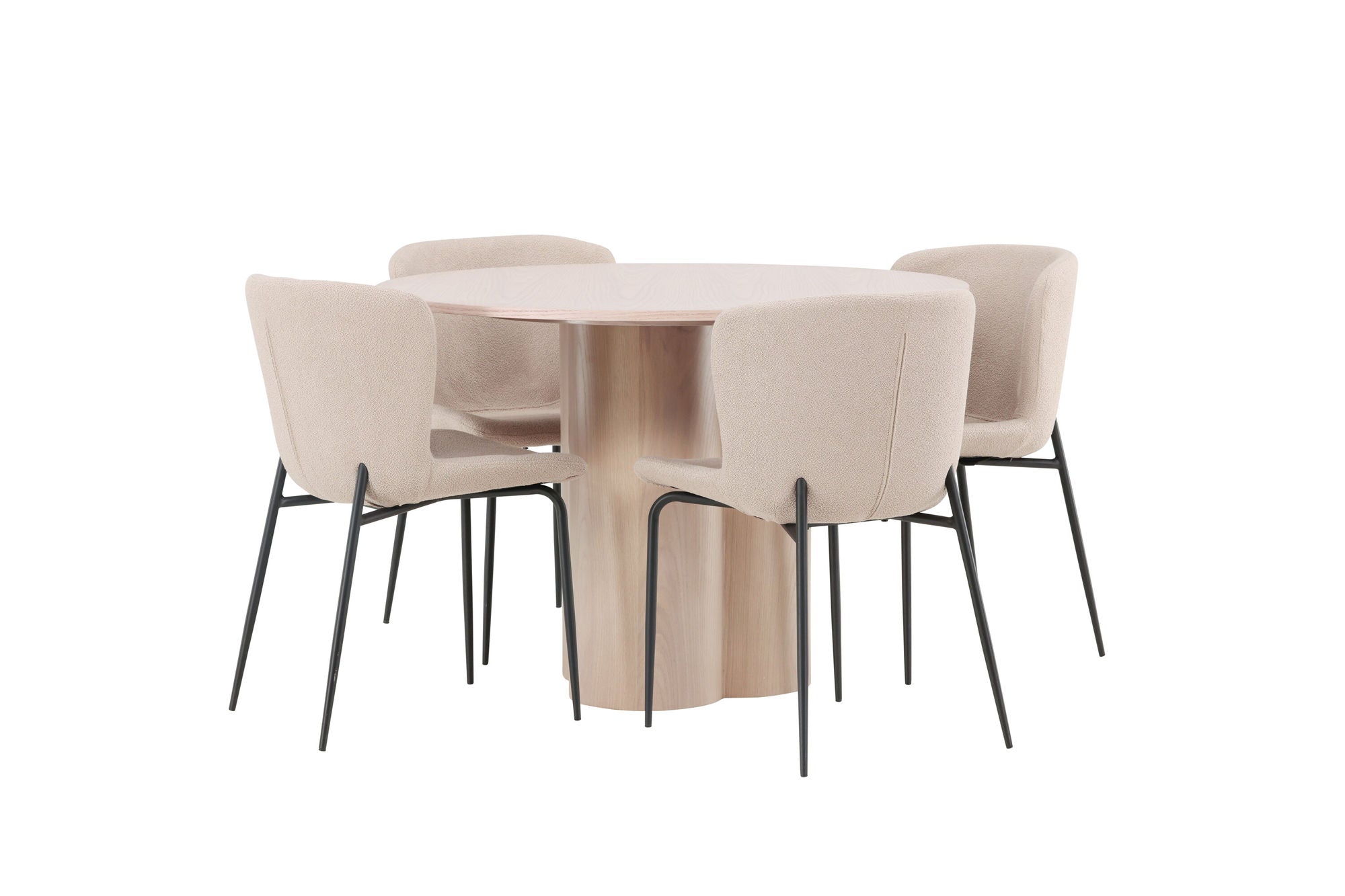 Venture Home OliviaDiningbord-WhiteWashVeneer+ModestoDiningstol-Beige/BeigeBoucle_4