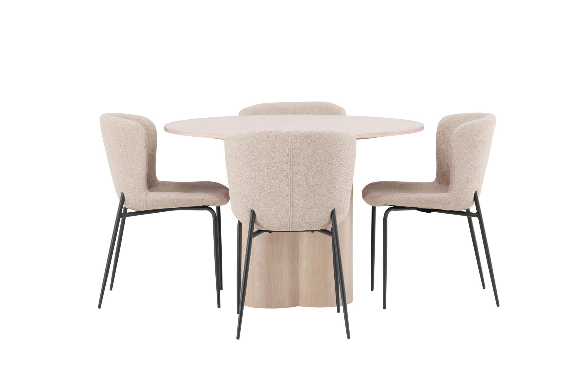 Venture Home OliviaDiningbord-WhiteWashVeneer+ModestoDiningstol-Beige/BeigeBoucle_4
