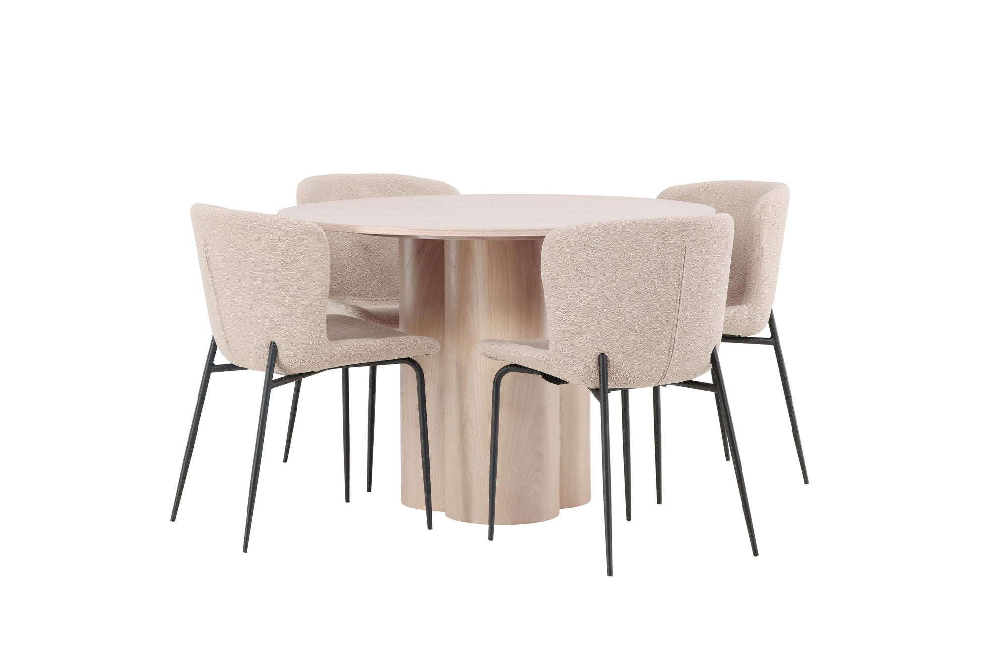 Venture Home OliviaDiningbord-WhiteWashVeneer+ModestoDiningstol-Beige/BeigeBoucle_4