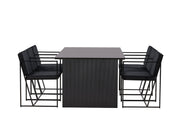 Venture Home Vail spisebord - Black / Smoked Black MDF +Richmond Spisebordsstol - Black / Black Velvet _6