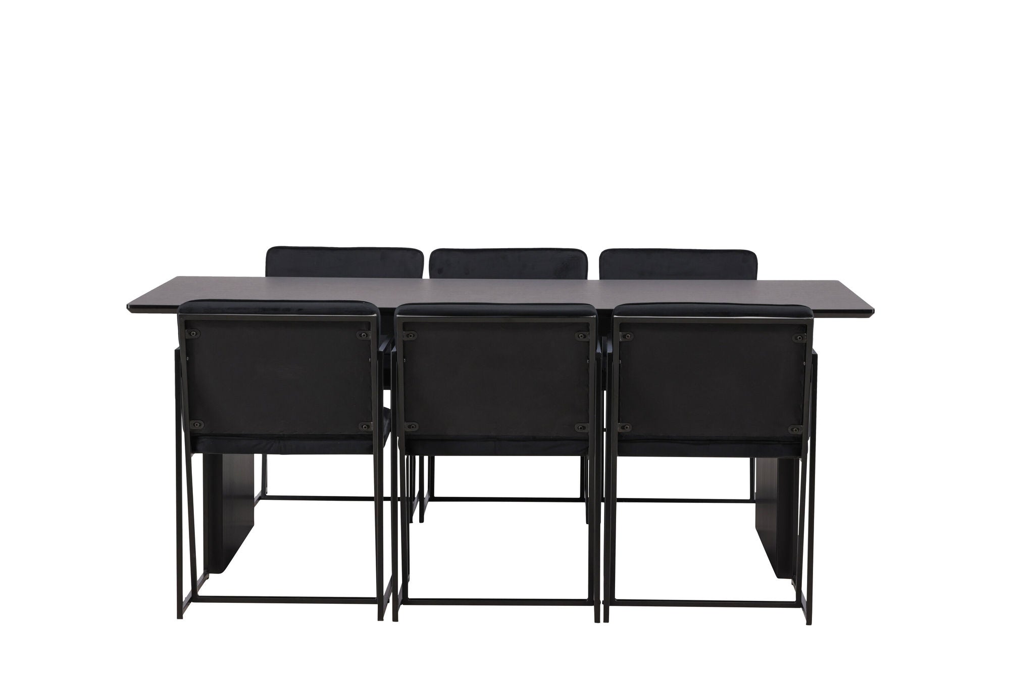 Venture Home Vail spisebord - Black / Smoked Black MDF +Richmond Spisebordsstol - Black / Black Velvet _6