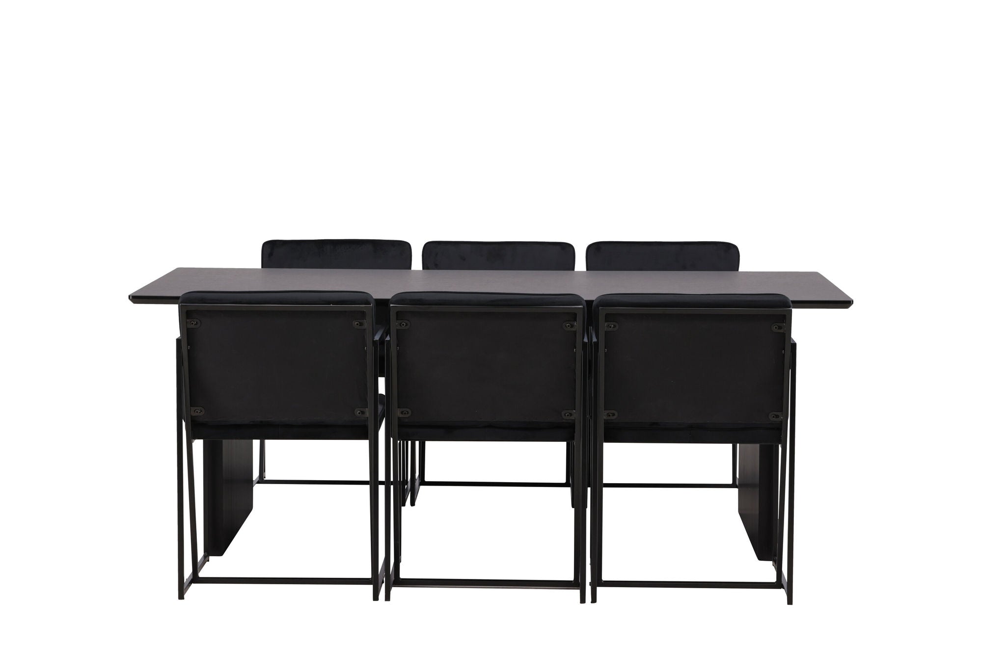 Venture Home Vail spisebord - Black / Smoked Black MDF +Richmond Spisebordsstol - Black / Black Velvet _6