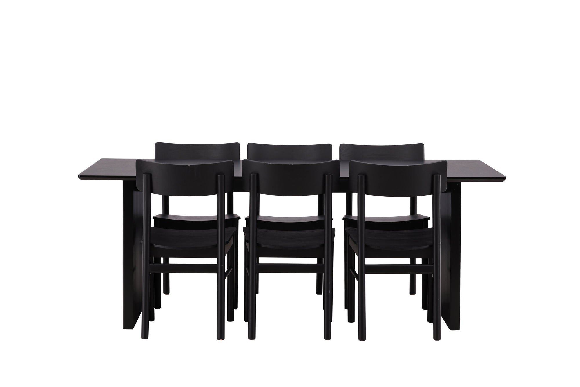 Venture Home Vail spisebord - Black / Smoked Black MDF +Montros Spisebordsstol - Natural / Natural Rubberwood _6
