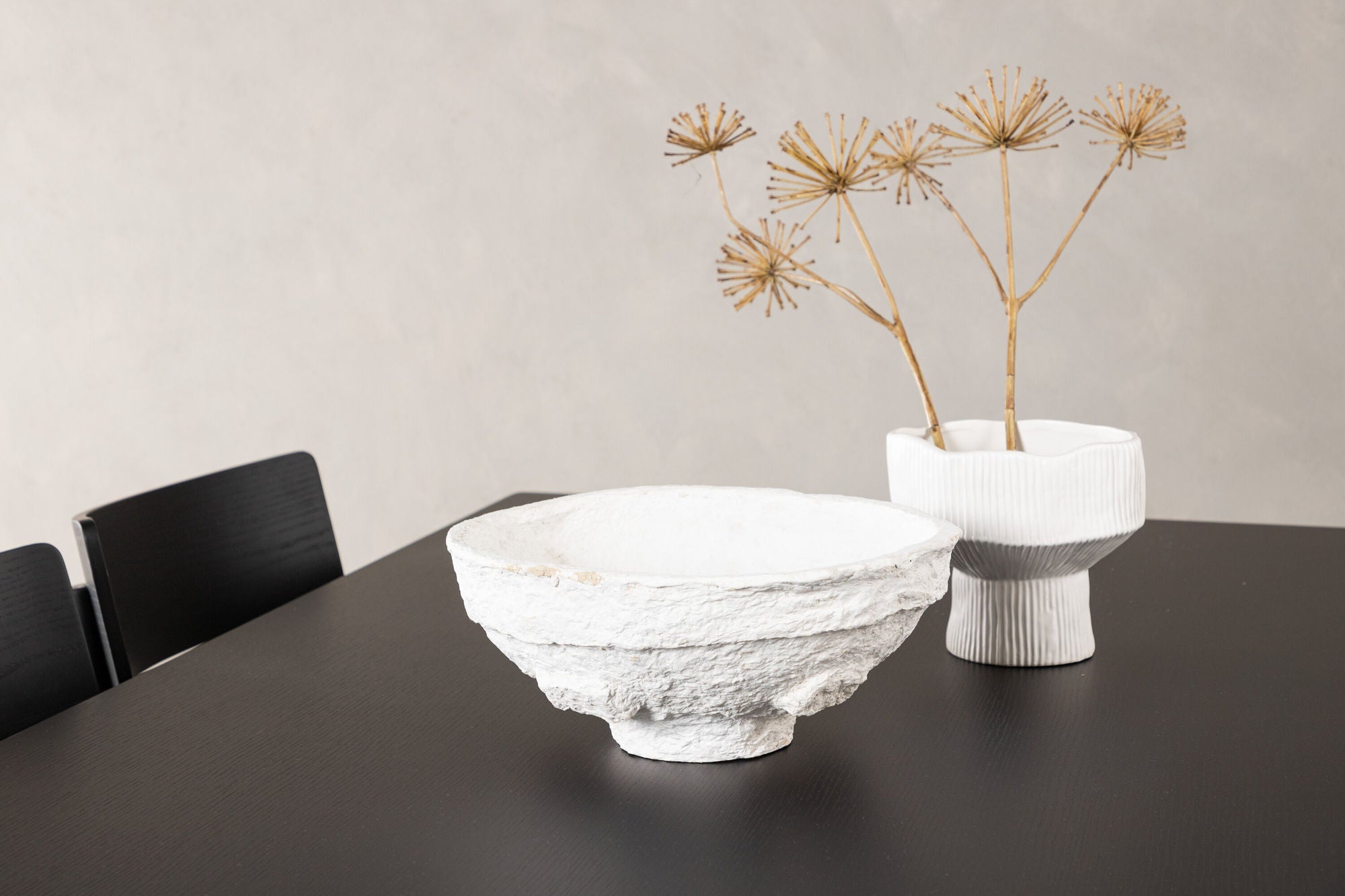 Venture Home Vail spisebord - Black / Smoked Black MDF +Montros Spisebordsstol - Natural / Natural Rubberwood _6
