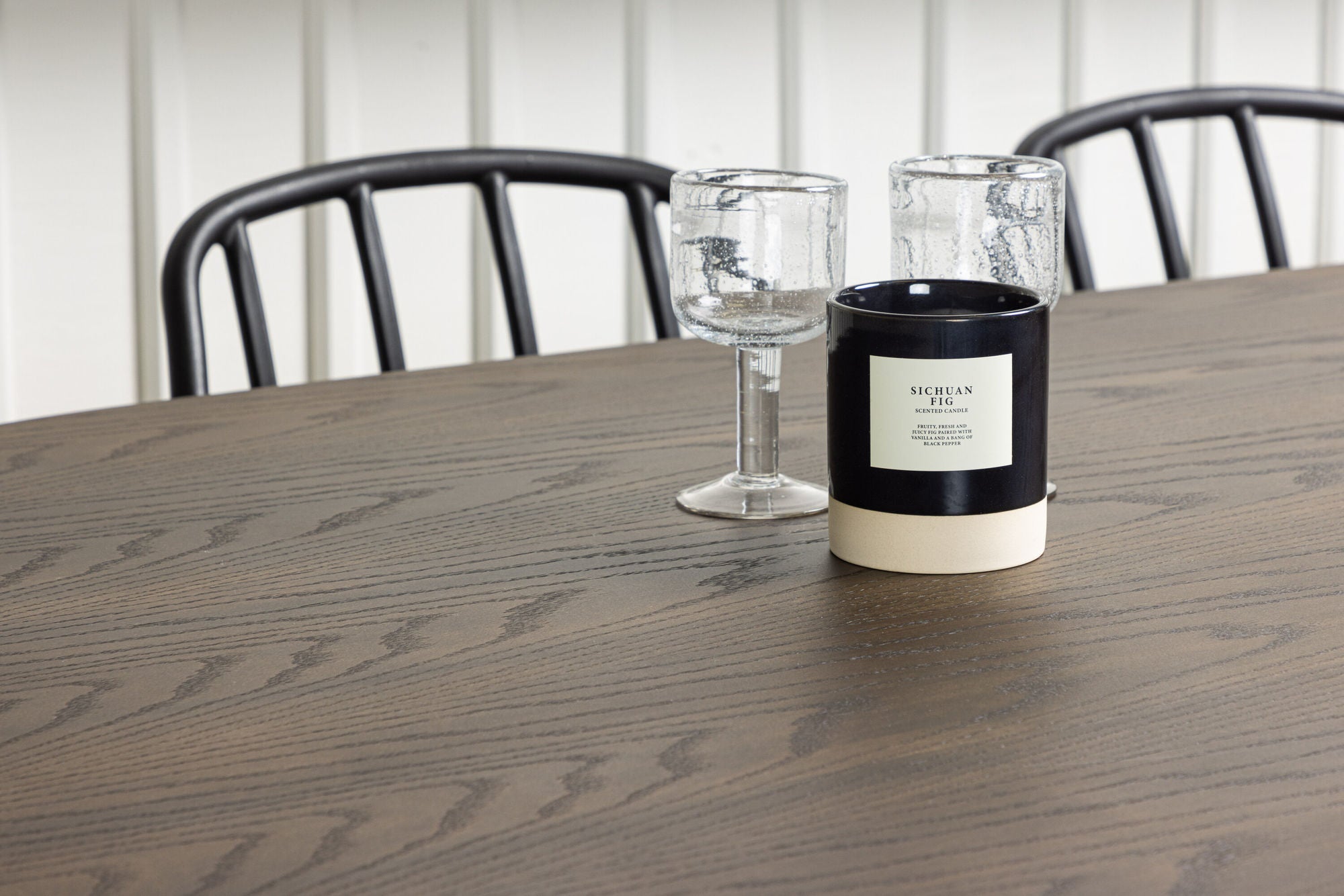 Venture Home Stone oval spisebord - Black / Mocca Veneer +Dyrön Spisebordsstol - Black Polypropylene _4