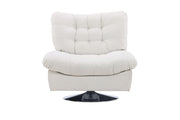 Venture Home Florens Single Sofa - Chrome / Offwhite Fabric