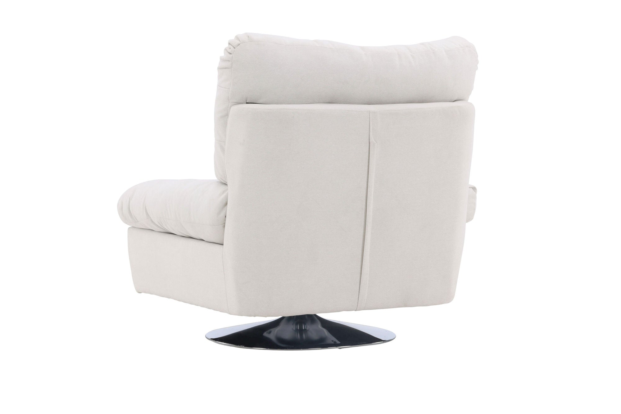 Venture Home Florens Single Sofa - Chrome / Offwhite Fabric