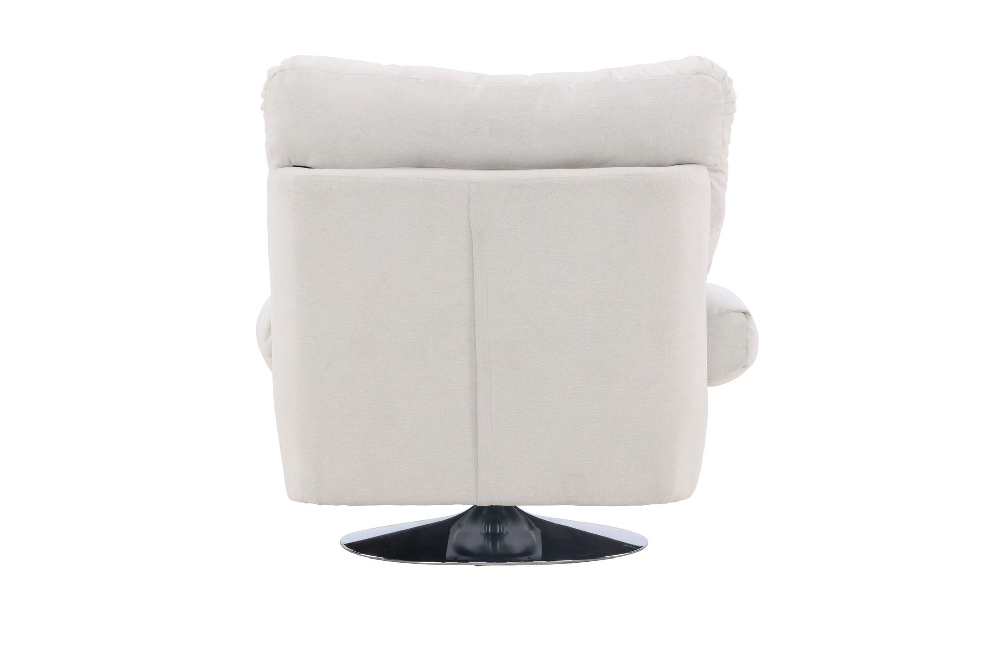 Venture Home Florens Single Sofa - Chrome / Offwhite Fabric
