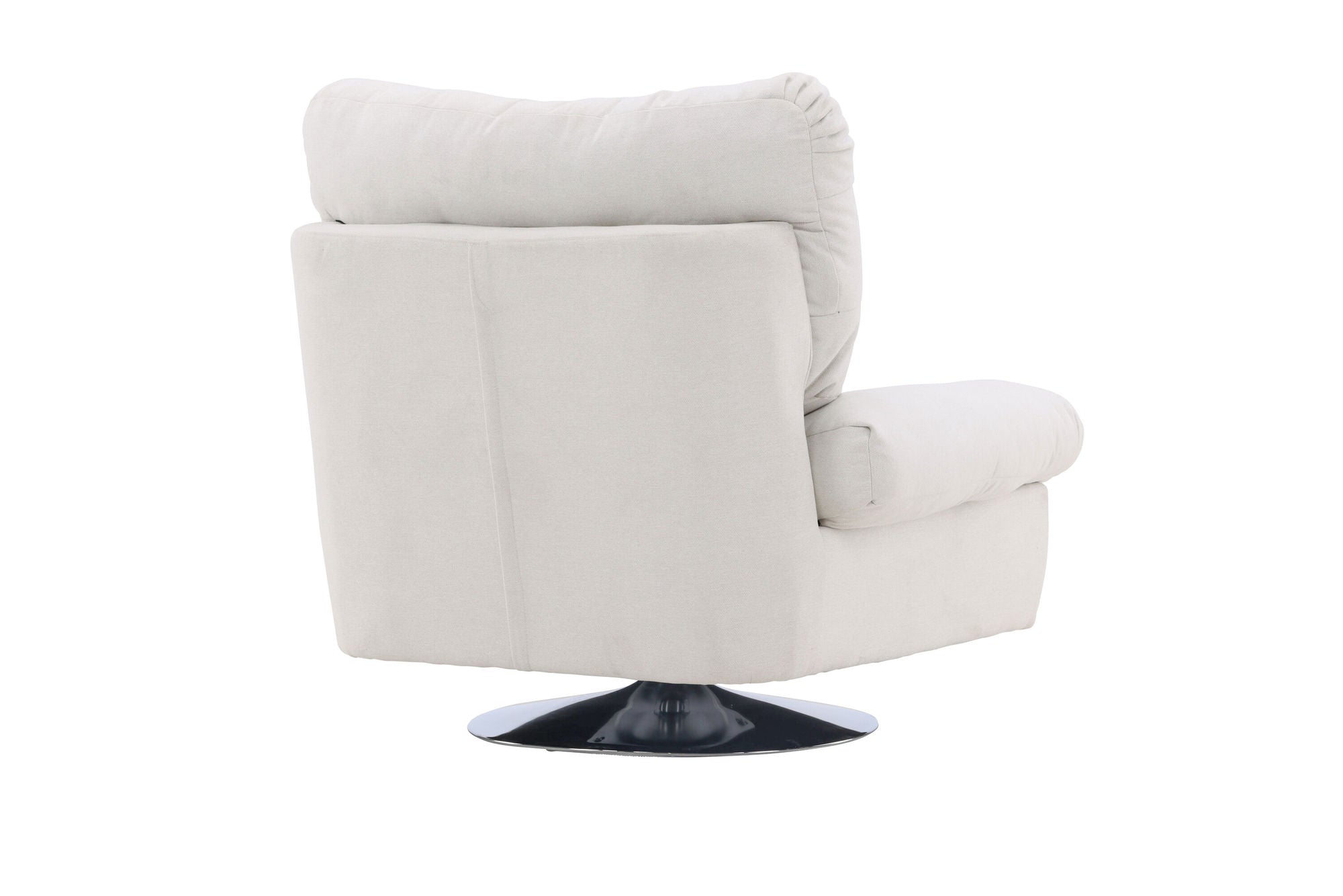 Venture Home Florens Single Sofa - Chrome / Offwhite Fabric