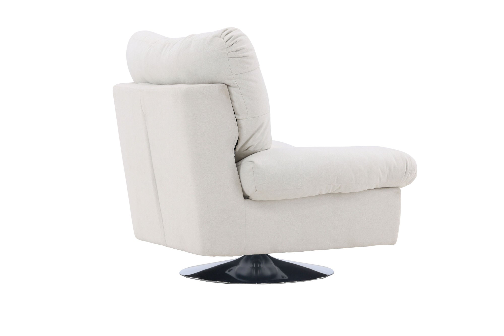 Venture Home Florens Single Sofa - Chrome / Offwhite Fabric