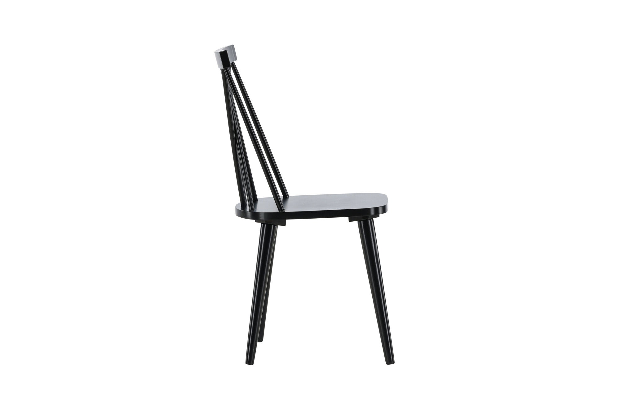 Venture Home Mariette Spisebordsstol 2-pack - Black / Black Solid Rubber Wood