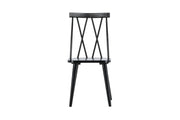 Venture Home Mariette Spisebordsstol 2-pack - Black / Black Solid Rubber Wood