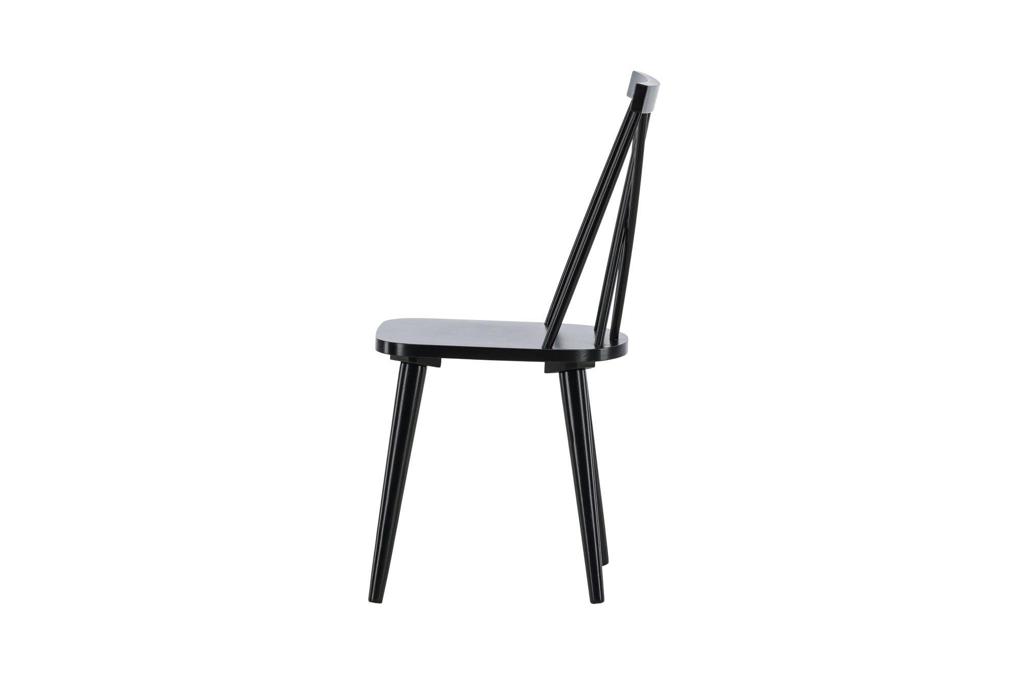 Venture Home Mariette Spisebordsstol 2-pack - Black / Black Solid Rubber Wood