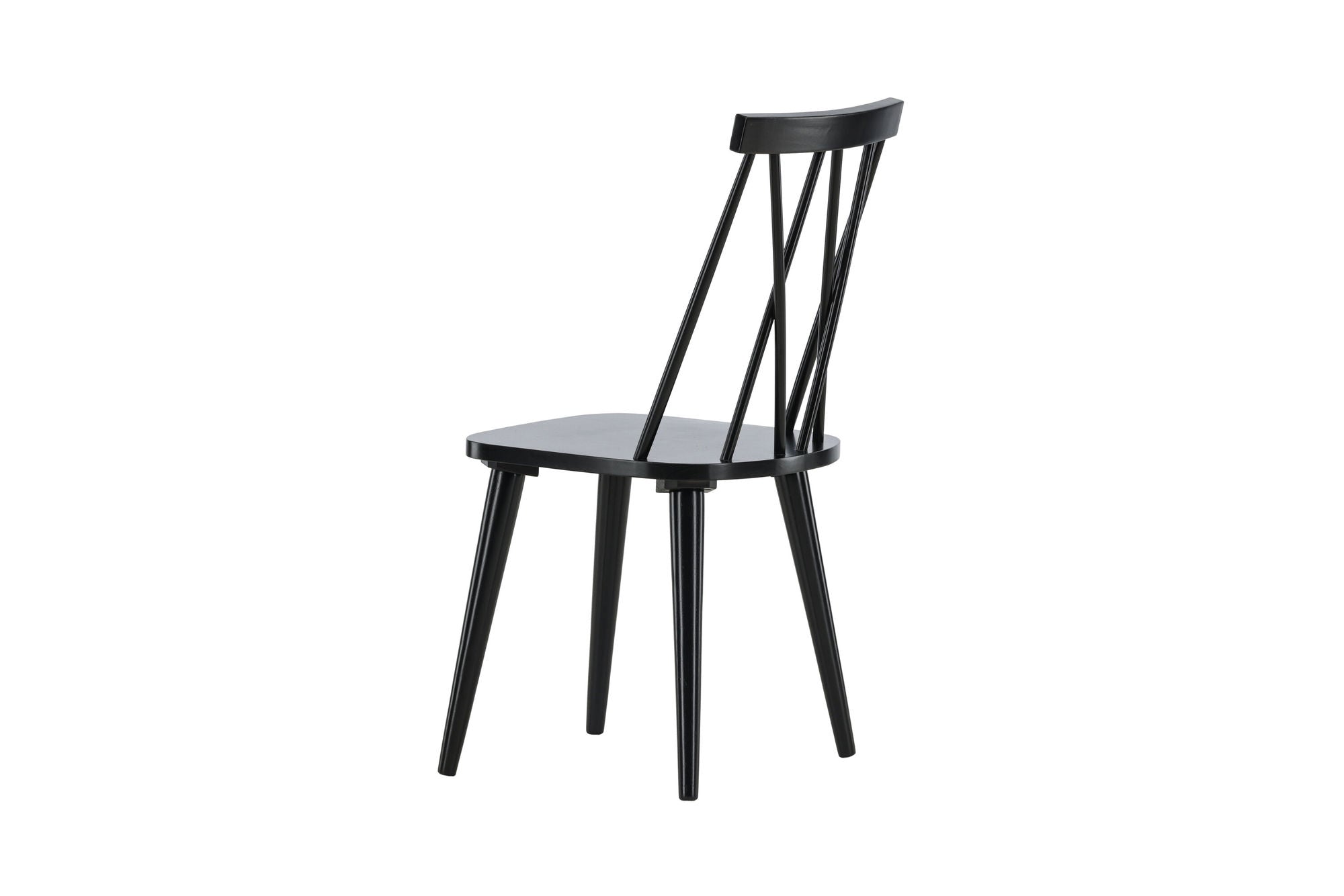 Venture Home Mariette Spisebordsstol 2-pack - Black / Black Solid Rubber Wood