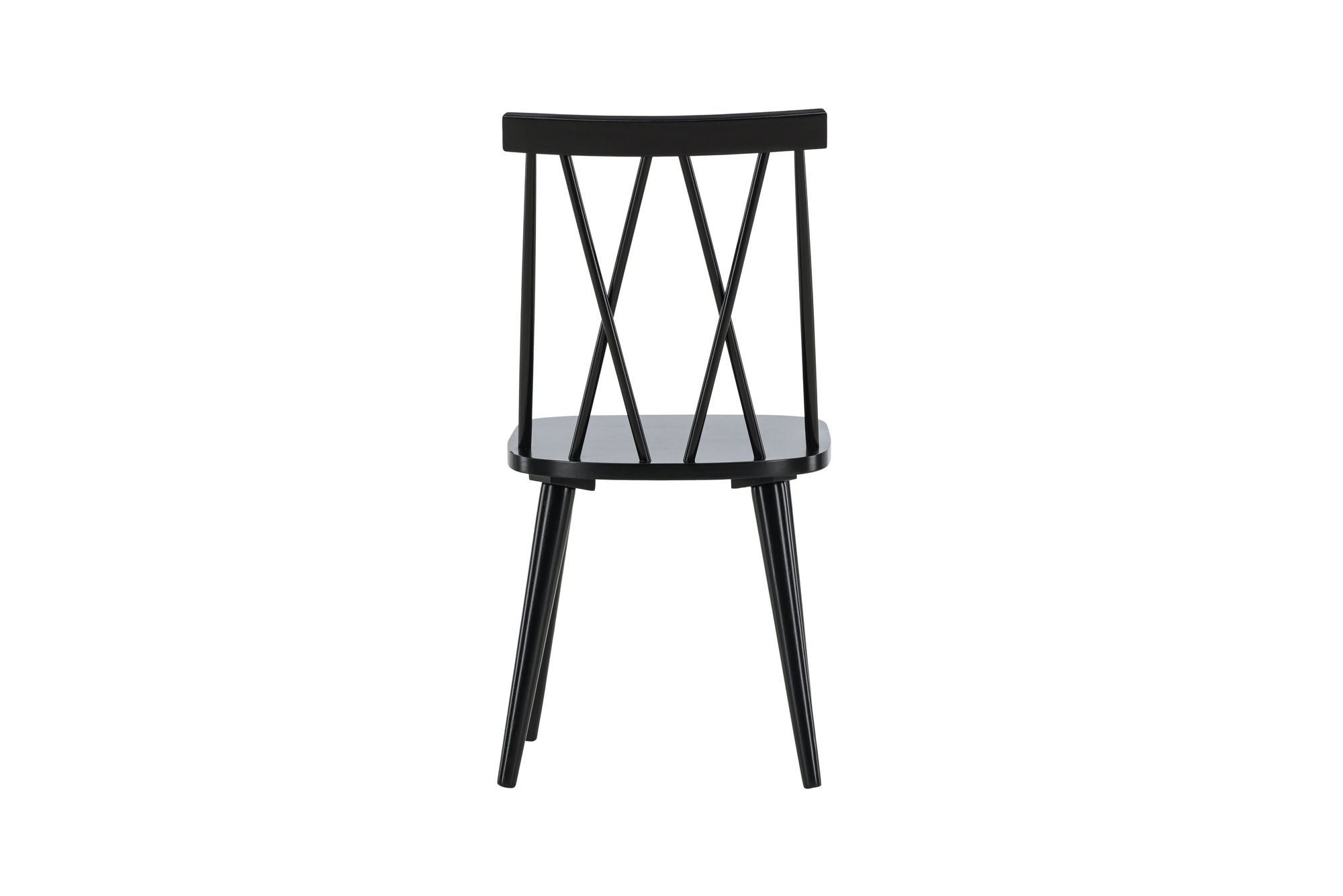 Venture Home Mariette Spisebordsstol 2-pack - Black / Black Solid Rubber Wood