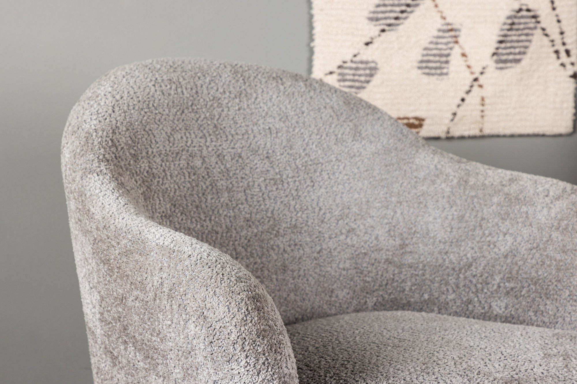 Venture Home Catania Single Sofa - Grey / Light grey Boucle