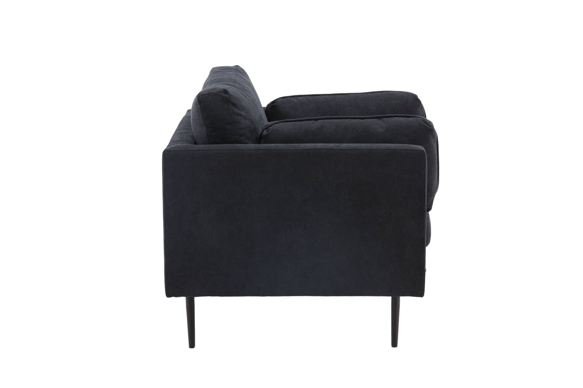 Venture Home Boom Single Sofa - Black / Black Fabric / linen