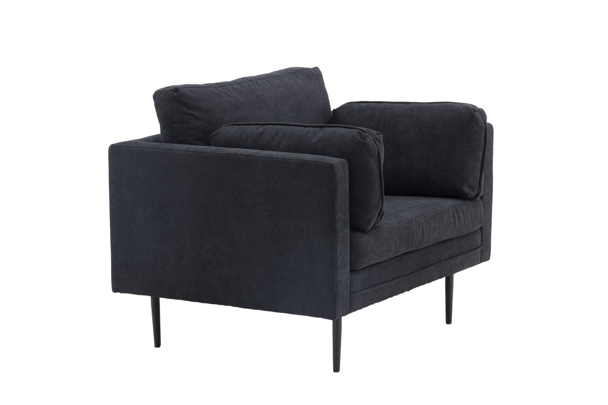 Venture Home Boom Single Sofa - Black / Black Fabric / linen
