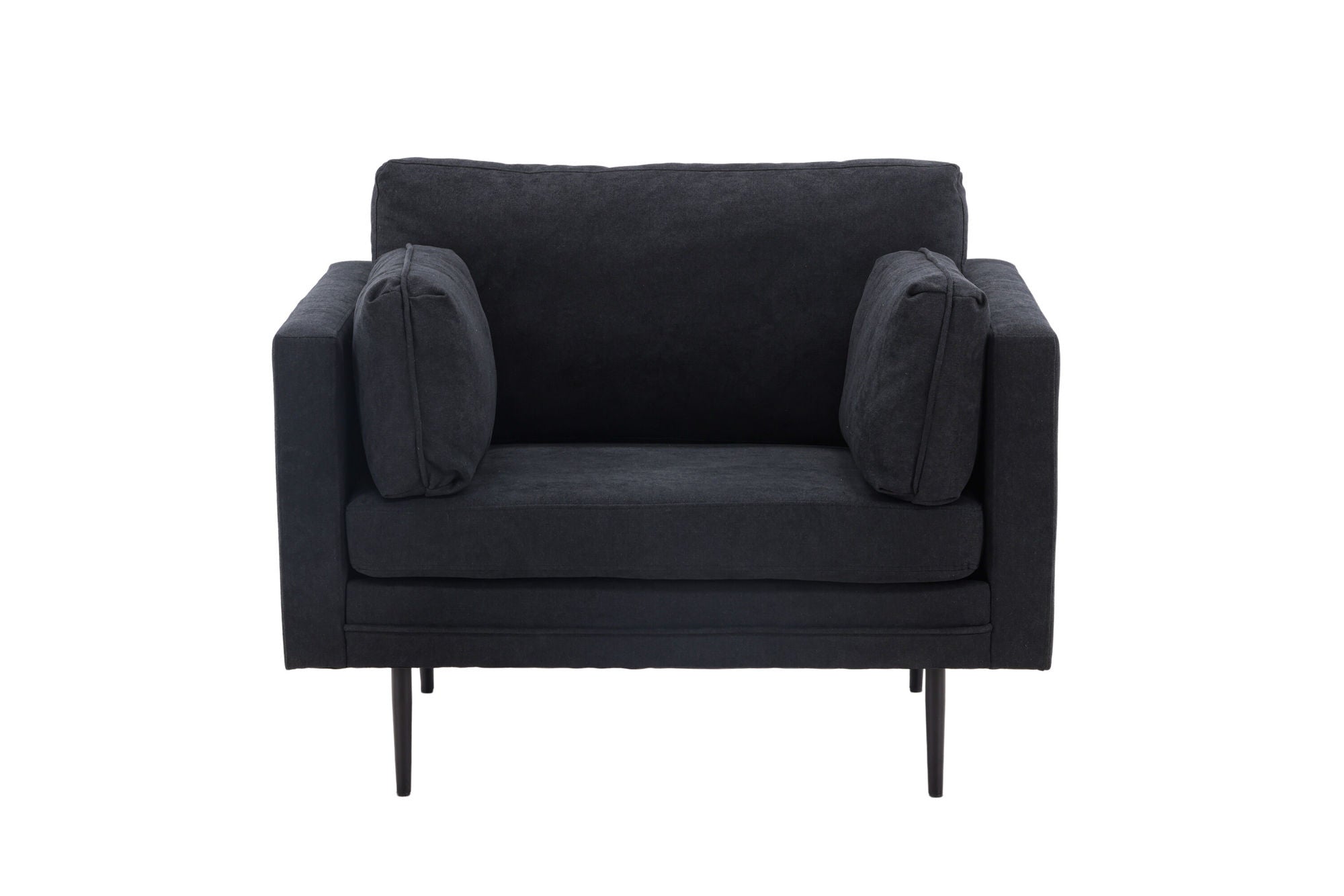 Venture Home Boom Single Sofa - Black / Black Fabric / linen
