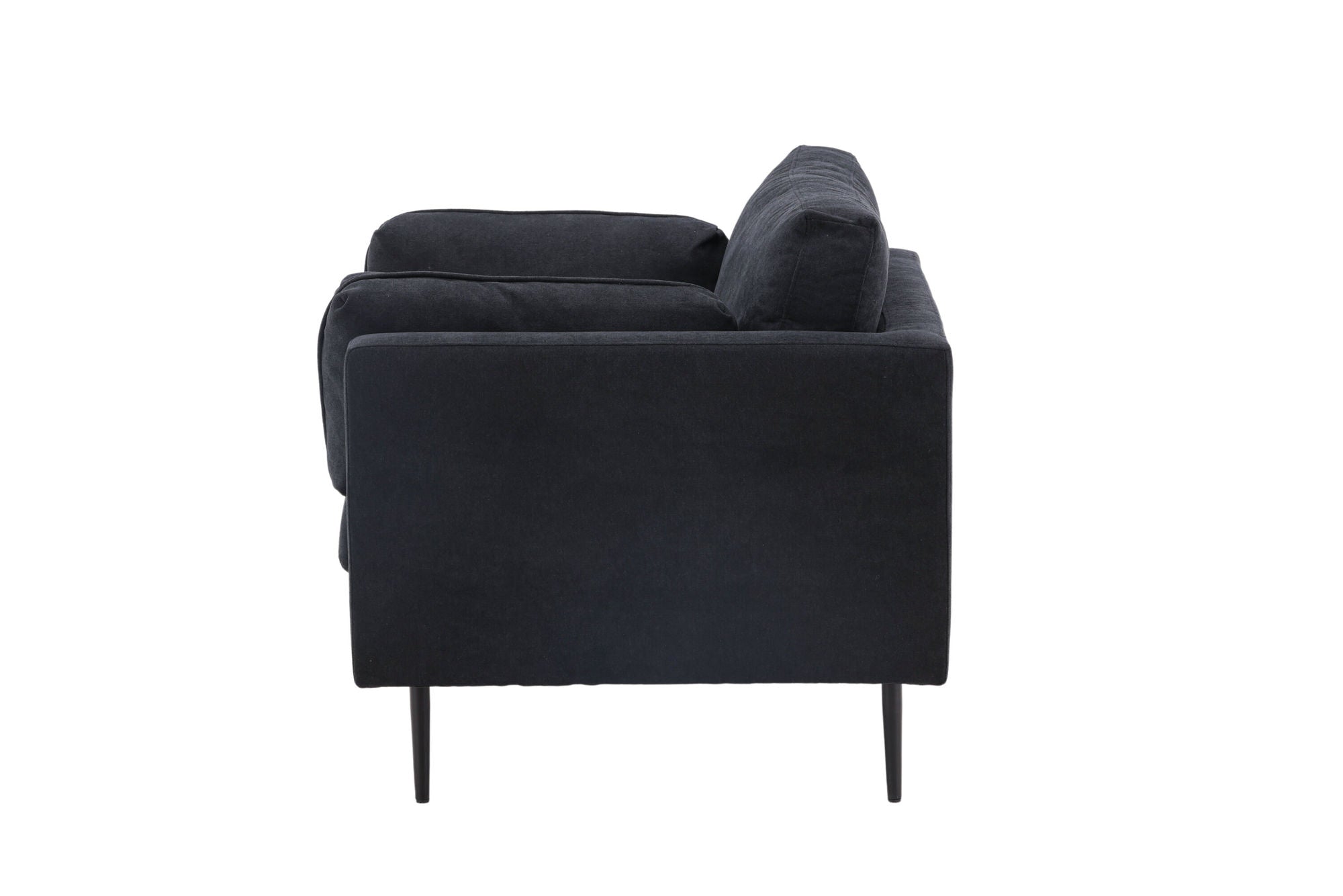 Venture Home Boom Single Sofa - Black / Black Fabric / linen