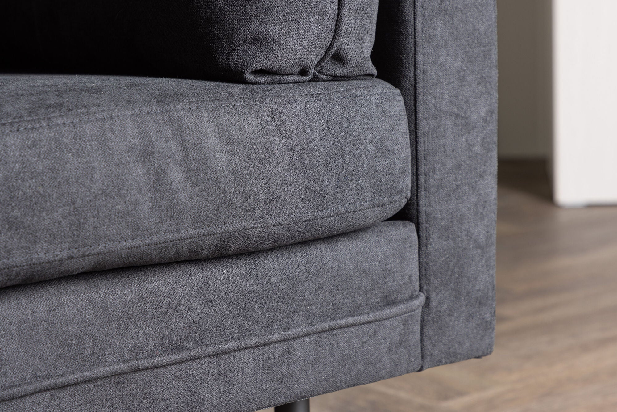 Venture Home Boom Single Sofa - Black / Black Fabric / linen