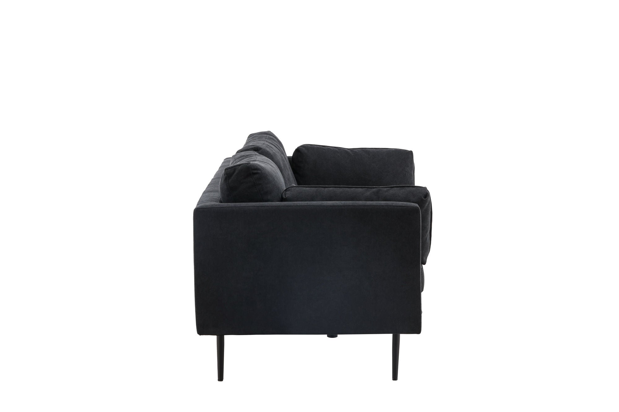 Venture Home Boom Sofa - Black / Black Fabric / linen