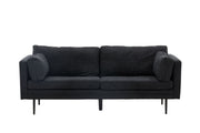 Venture Home Boom Sofa - Black / Black Fabric / linen