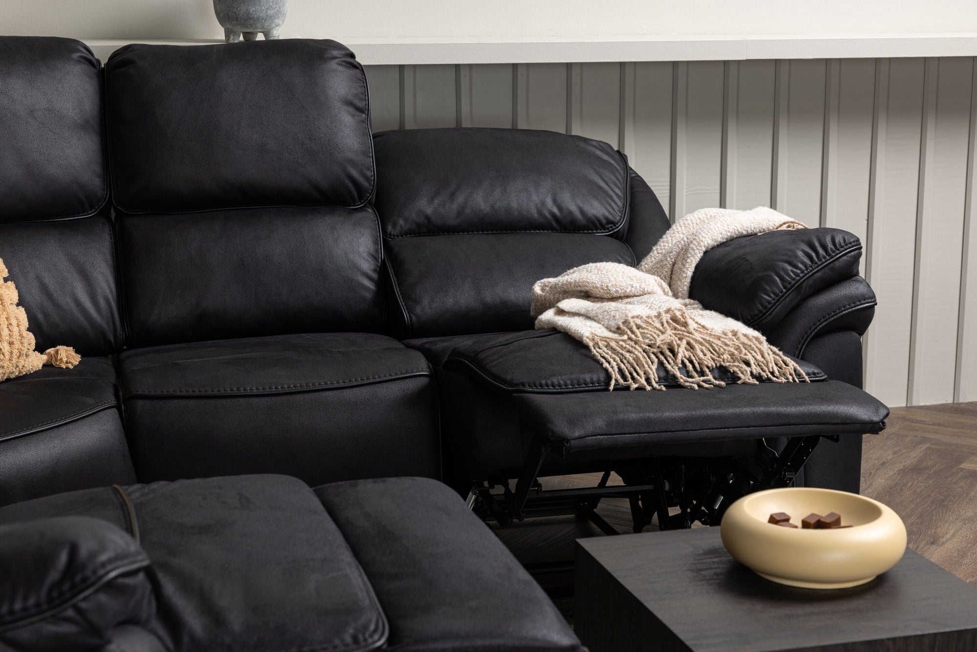 Venture Home Saranda Recliner hjørne Sofa - / Black Microfibre