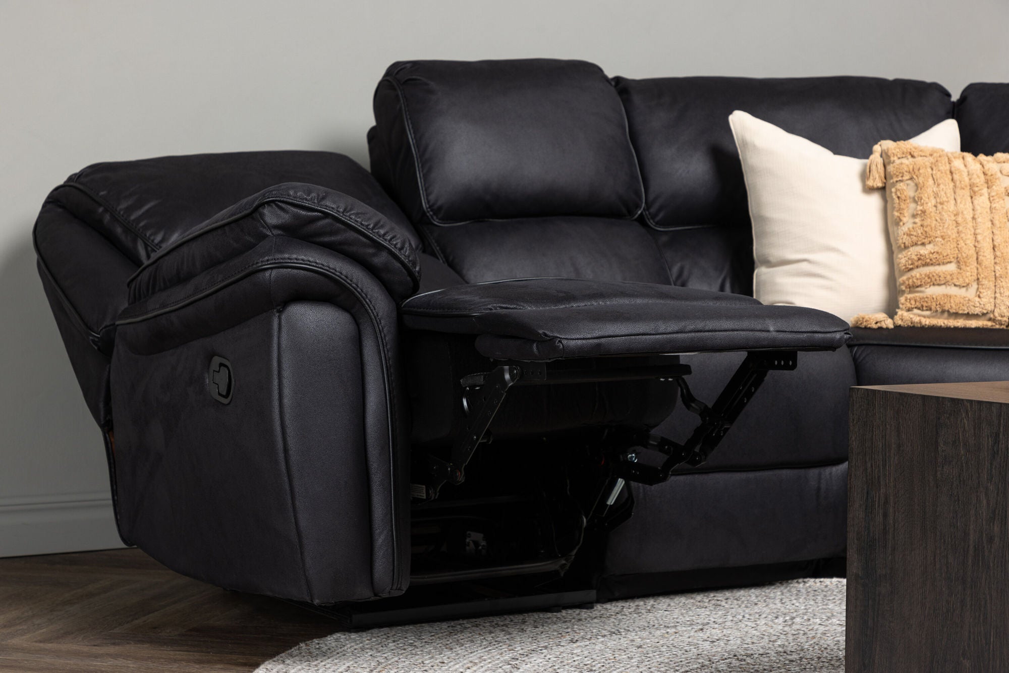 Venture Home Saranda Recliner hjørne Sofa - / Black Microfibre