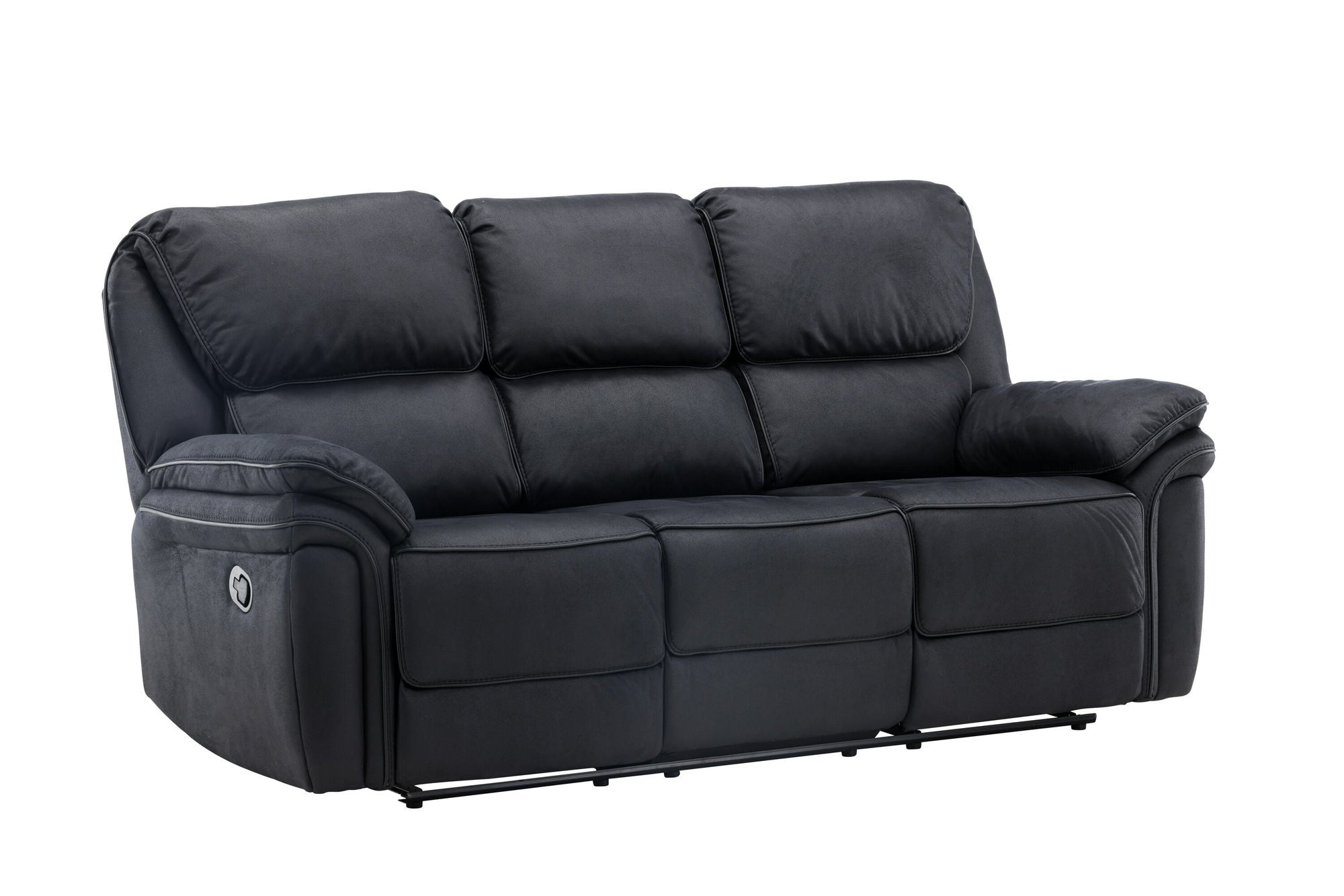 Venture Home Saranda Recliner 3-seat Sofa - / Black Microfibre