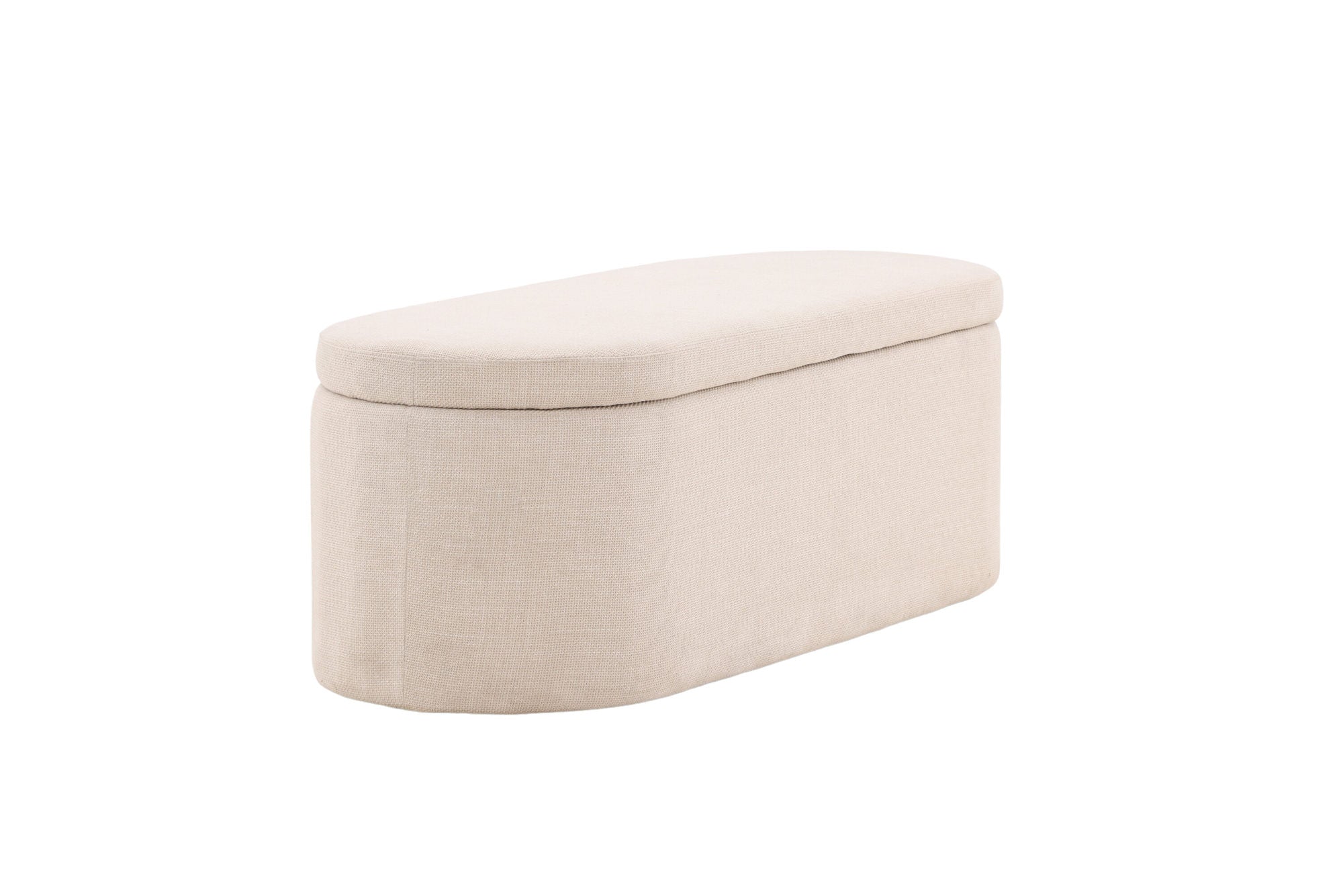 Venture Home Potenza Ottoman - Offwhite / Offwhite Fabric