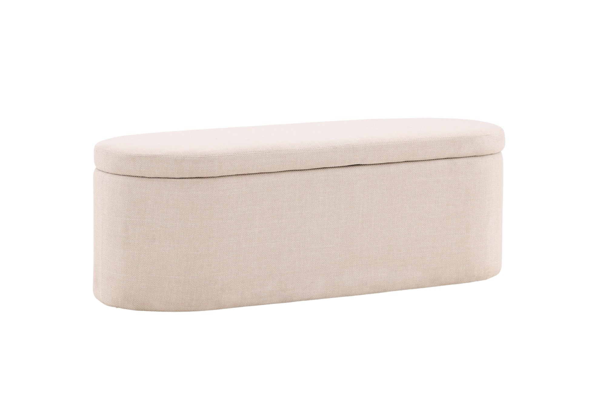 Venture Home Potenza Ottoman - Offwhite / Offwhite Fabric