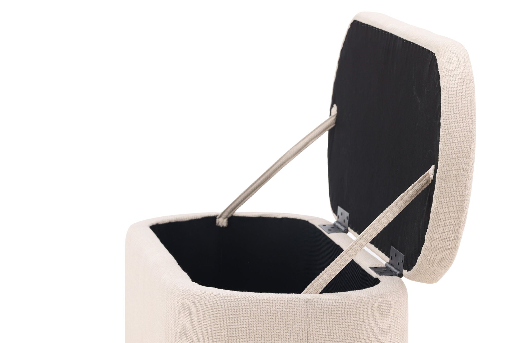 Venture Home Potenza Ottoman - Offwhite / Offwhite Fabric
