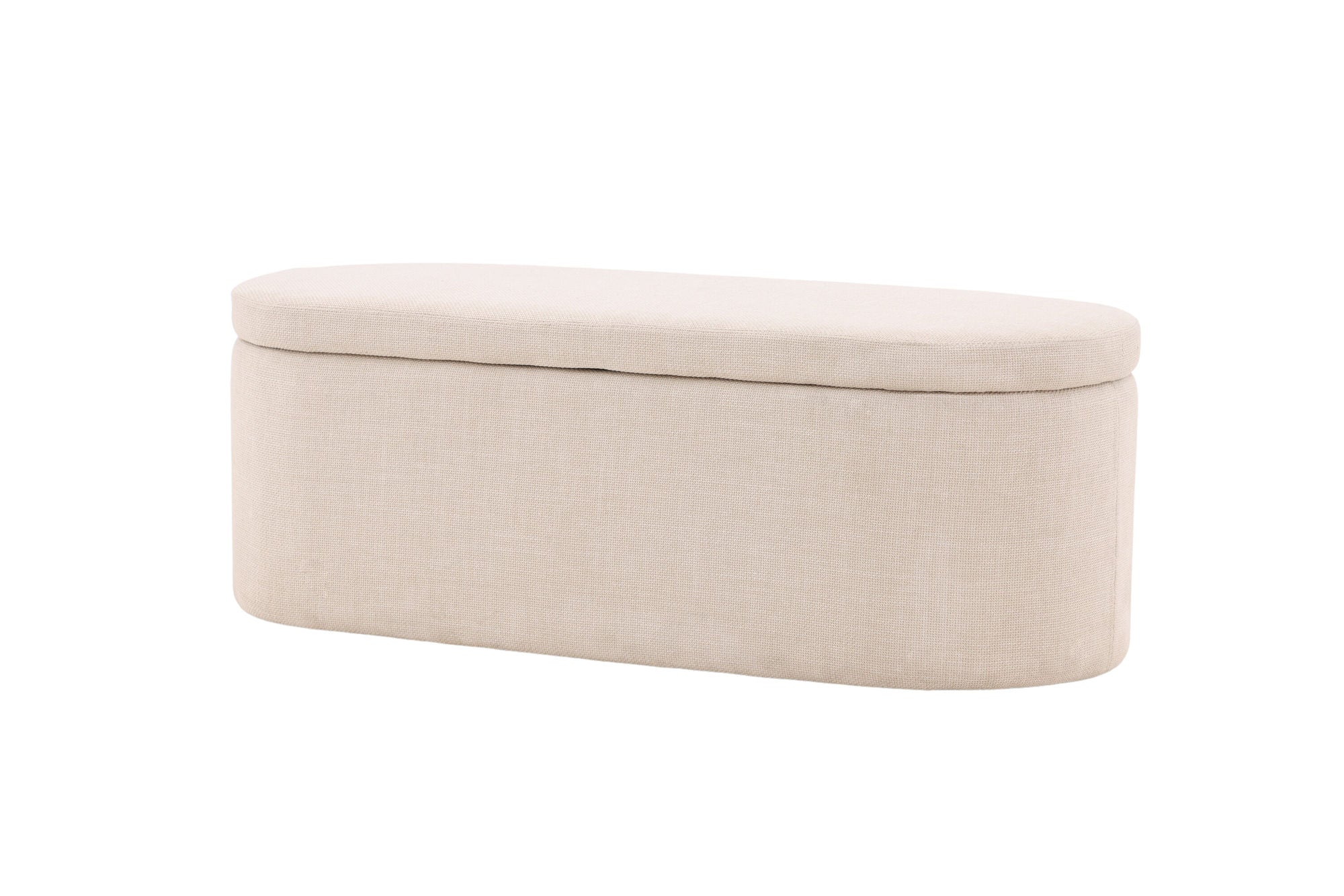 Venture Home Potenza Ottoman - Offwhite / Offwhite Fabric