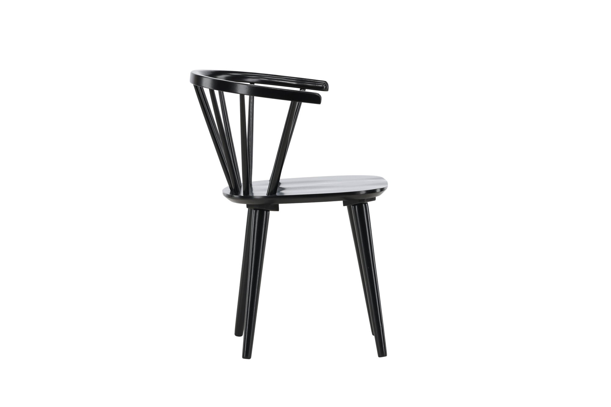 Venture Home Bobby Spisebordsstol 2-pack - Black / Black Solid Rubber Wood