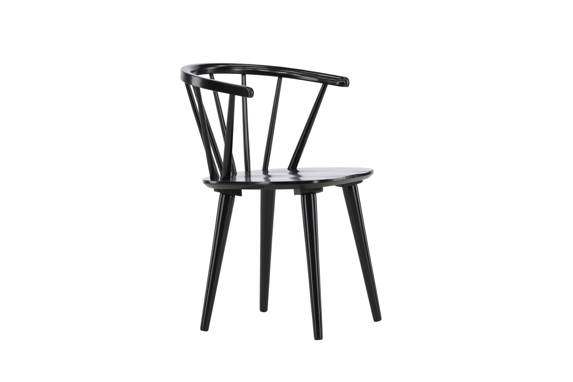 Venture Home Bobby Spisebordsstol 2-pack - Black / Black Solid Rubber Wood